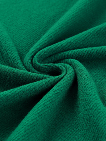 Green Floral Lace V Neck Long Sleeve Top