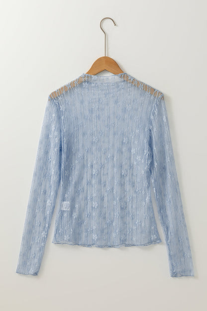sheer floral top