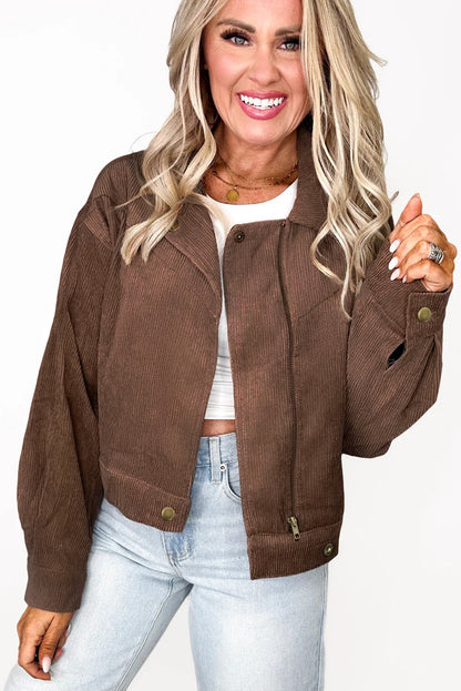 zip up corduroy jacket