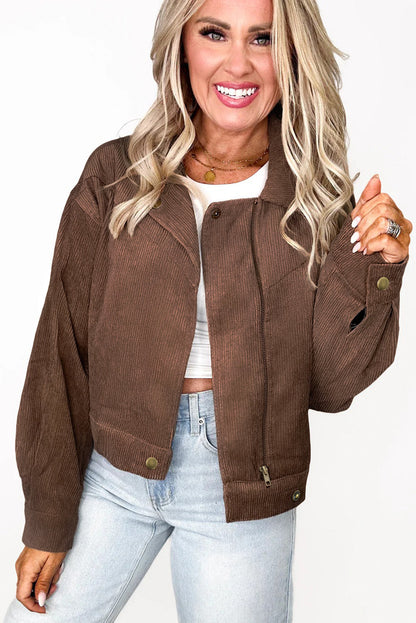 zip up corduroy jacket