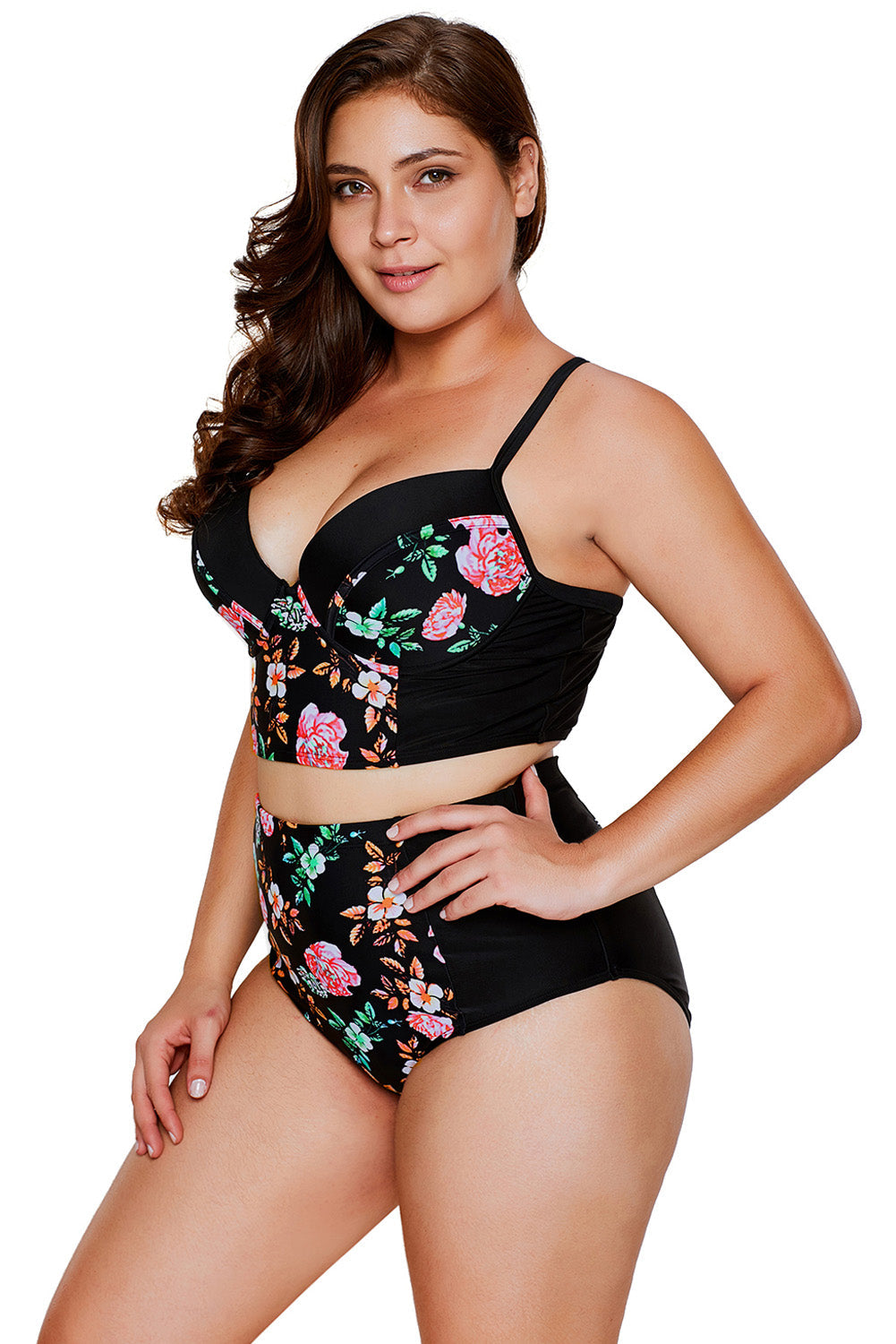 Floral Enchantment Push Up Bikini Set