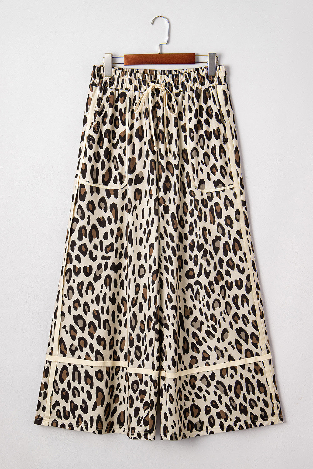 leopard wide leg pants