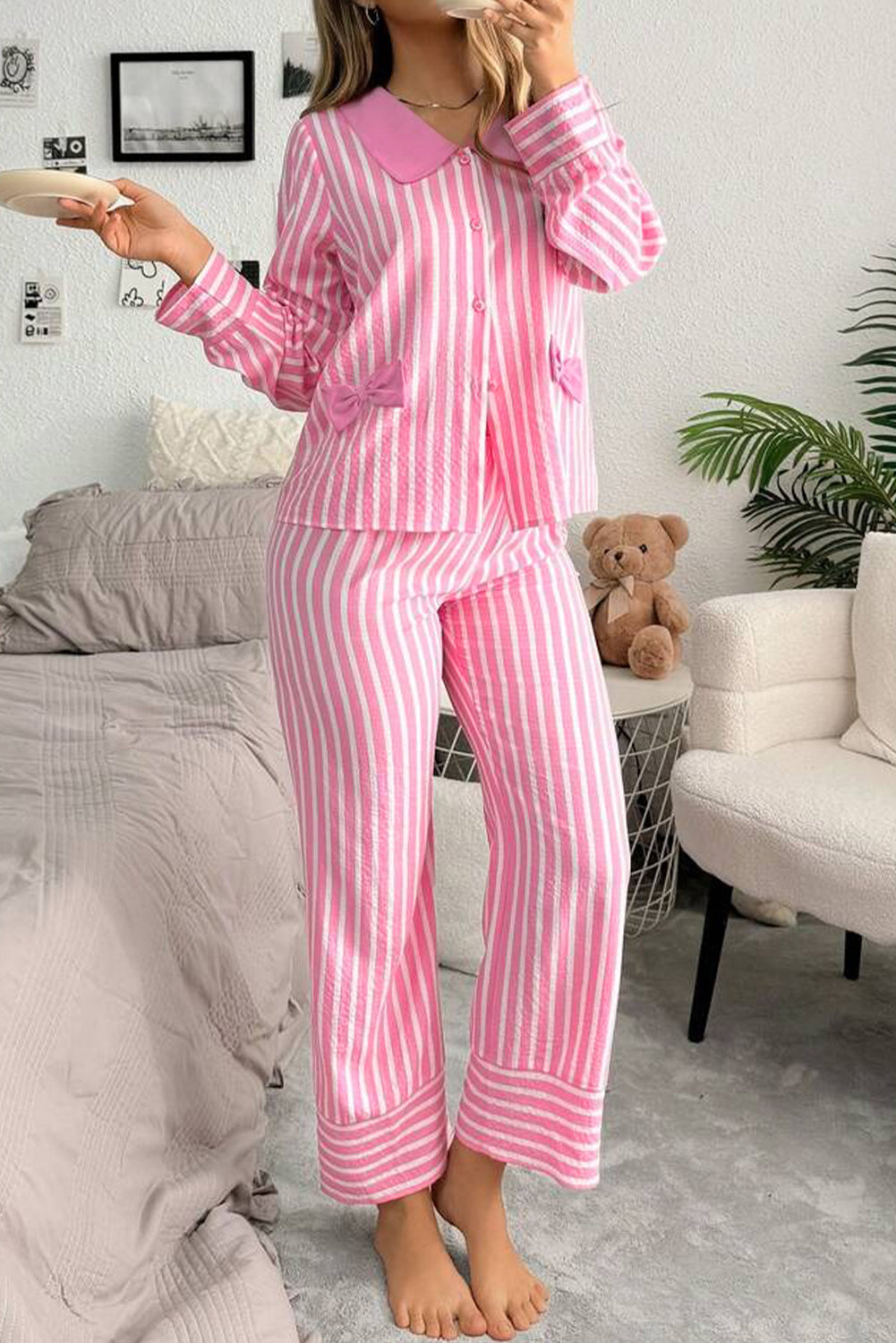 striped pajama set