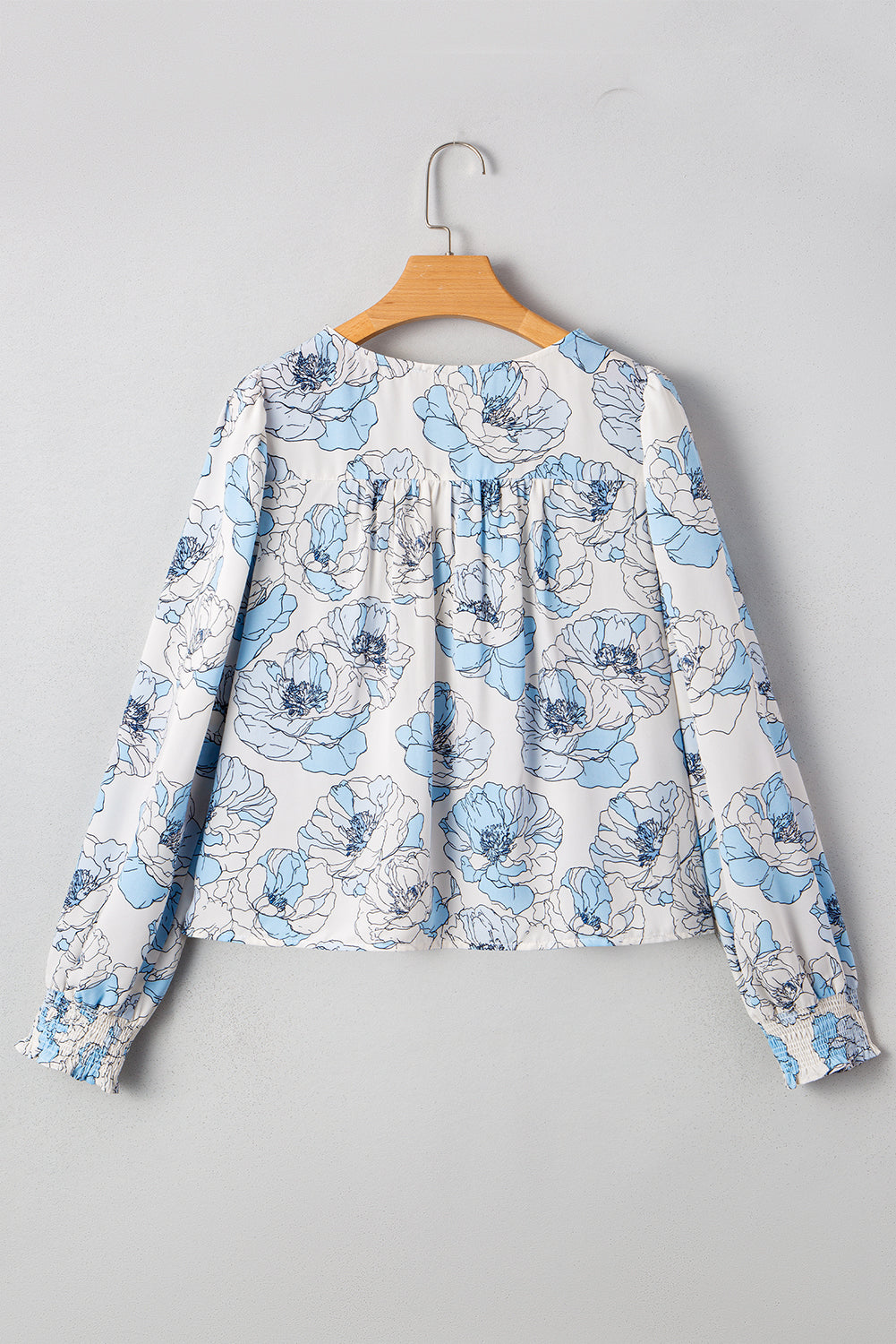 floral print long sleeve blouse