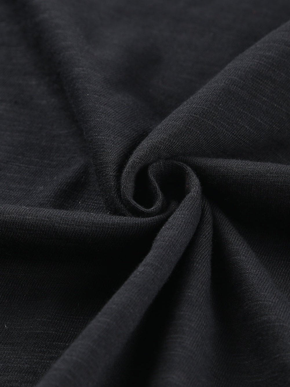 Essential Black Long Sleeve Crew Neck Top