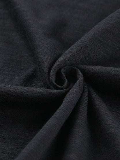 Essential Black Long Sleeve Crew Neck Top