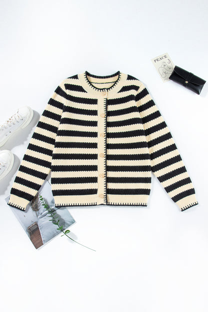 striped cardigan womens