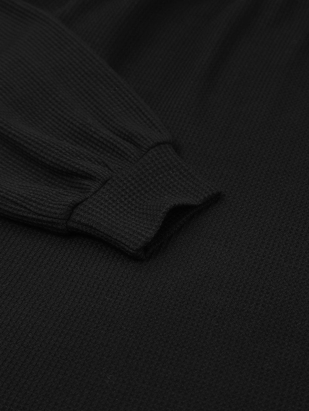 Elegant Square Neck Long Sleeve Waffle Knit Top