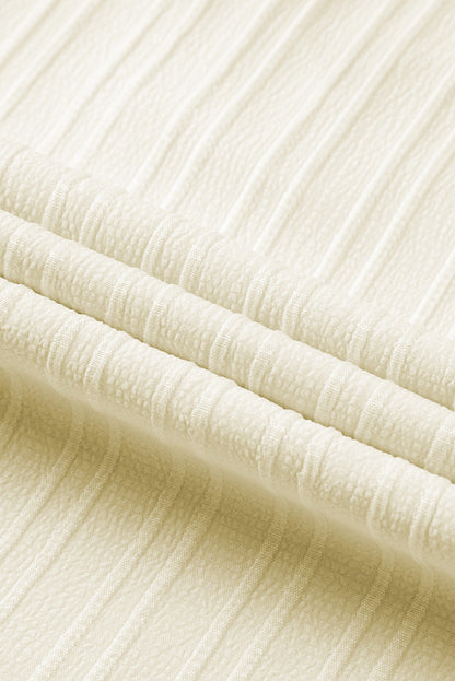 Elegant Beige Lace Detail Petal Sleeve Plus Size Blouse