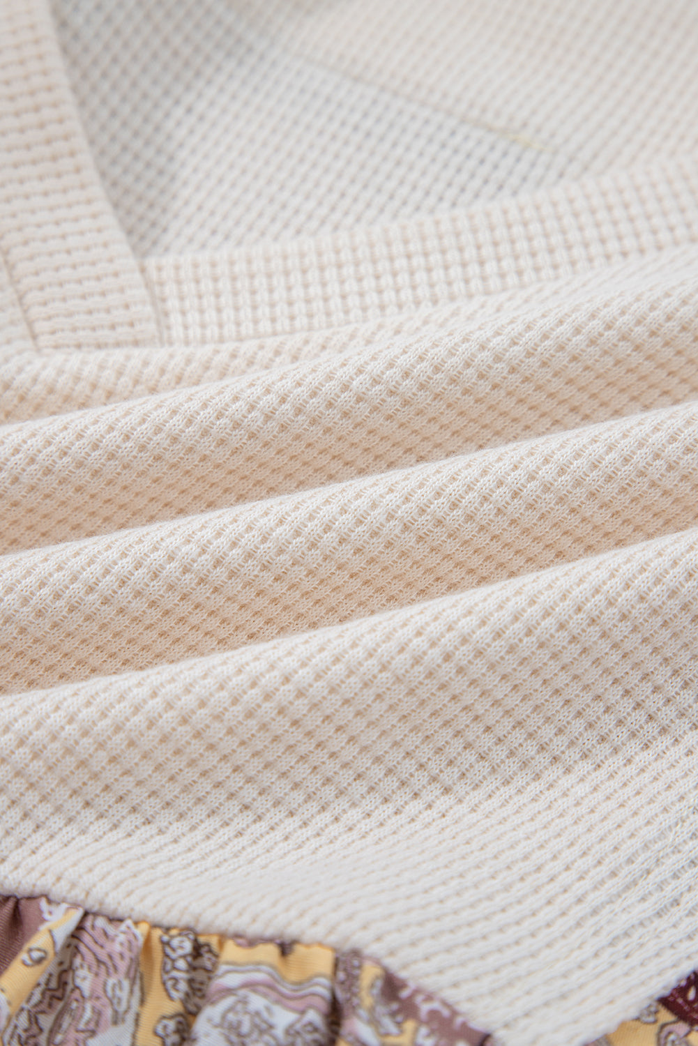 patchwork long sleeve top