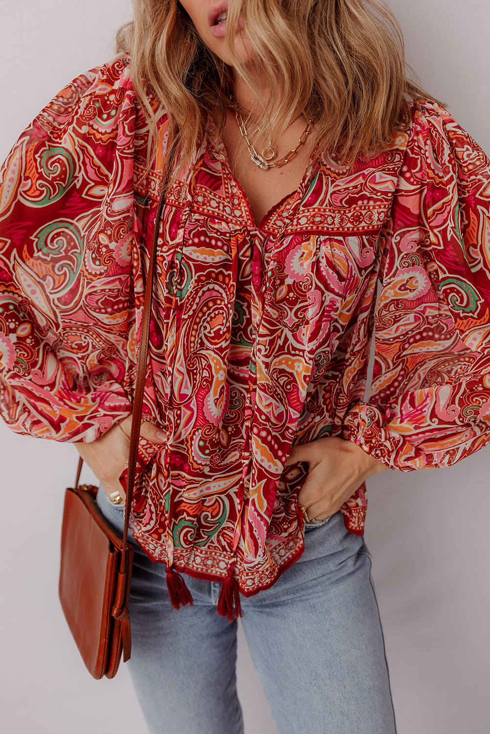 paisley print blouse