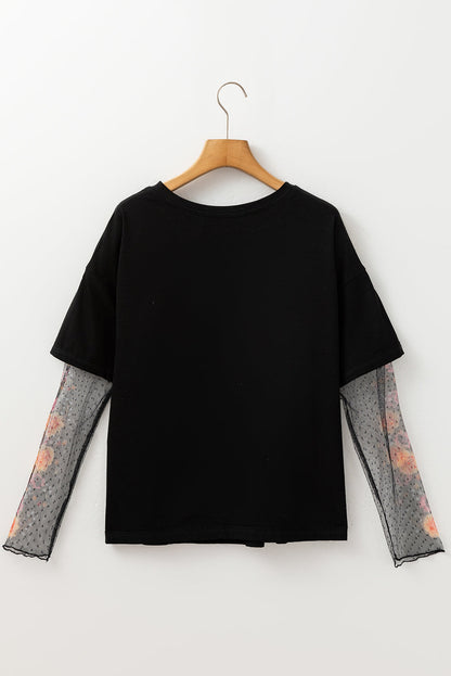 long sleeve patchwork top