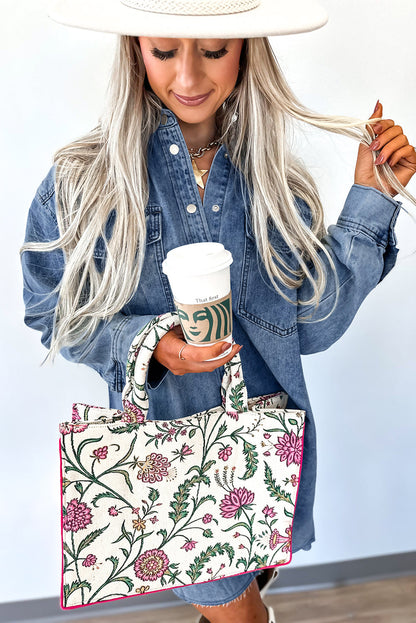 blue denim dress