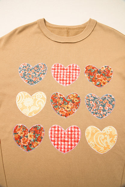 heart patch sweatshirt
