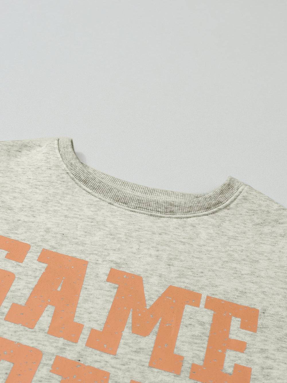Game Day Sequin Grapefruit Orange Graphic Sweatshirt