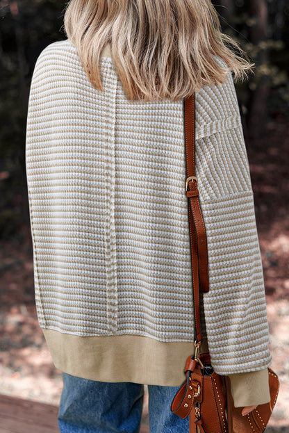 striped long sleeve top