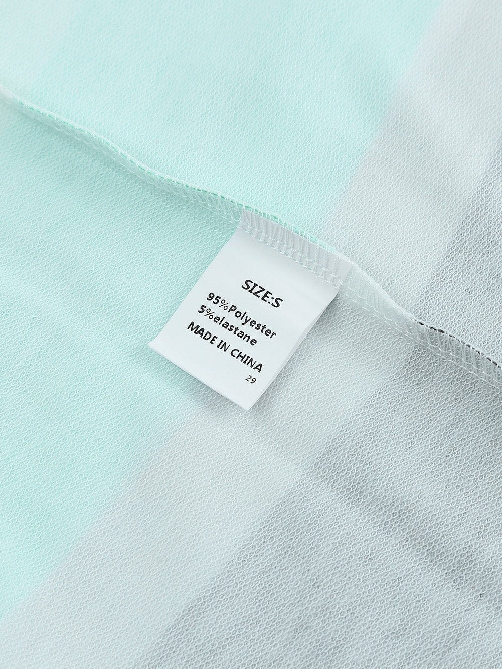 Green Striped Pullover Hooded Sweatshirt