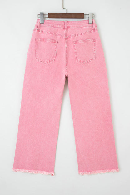 womens wide leg cropped jeans