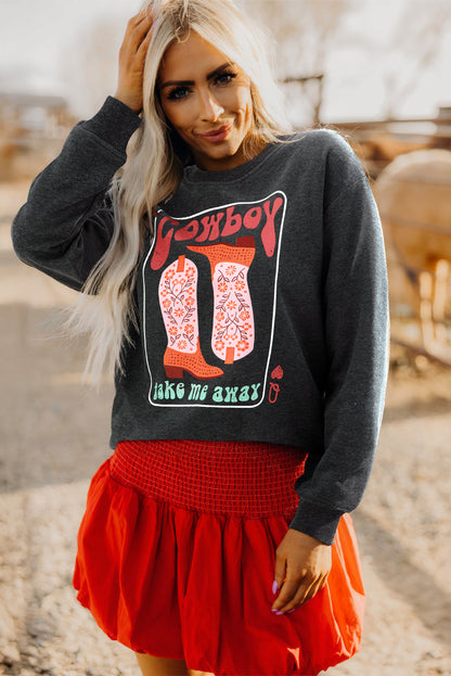 grey graphic sweatshirt