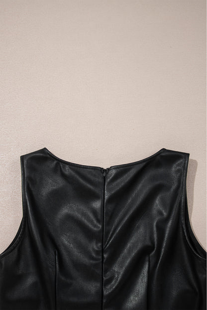 vegan leather dress
