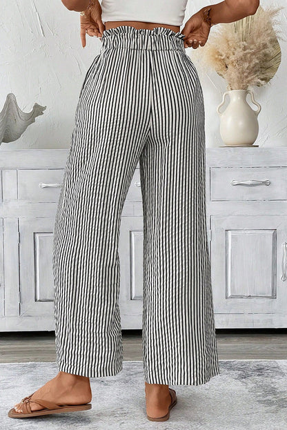 striped print pants
