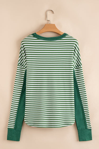 striped long sleeve top