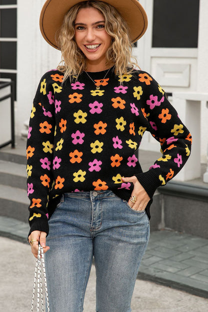 womens flower sweater