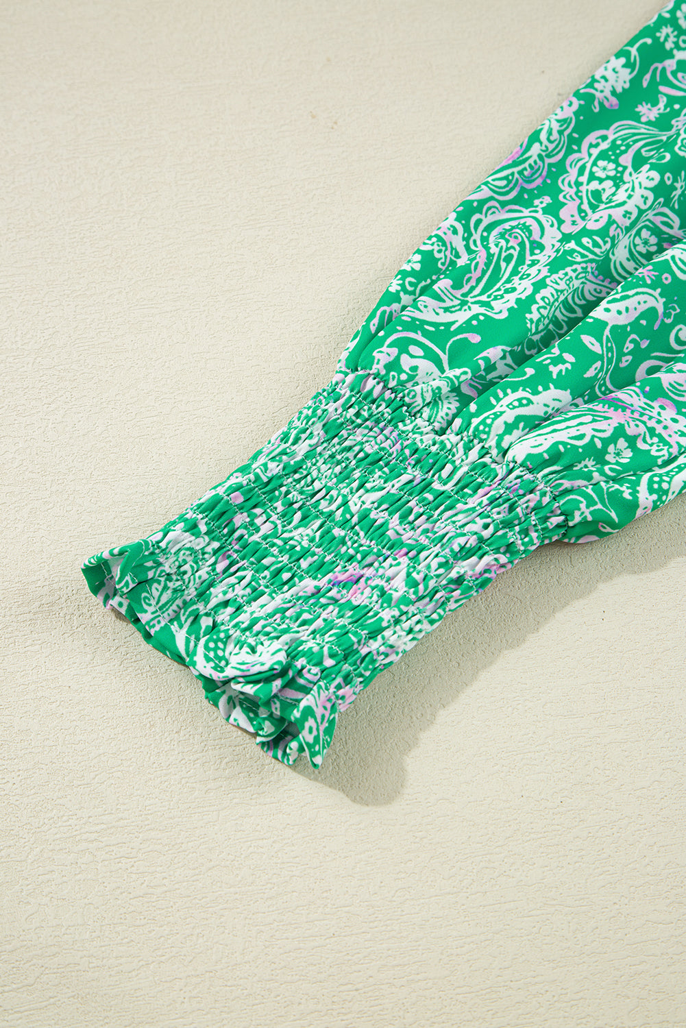 green paisley mini dress