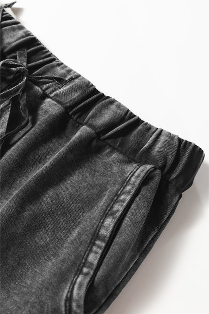 black wide leg pants