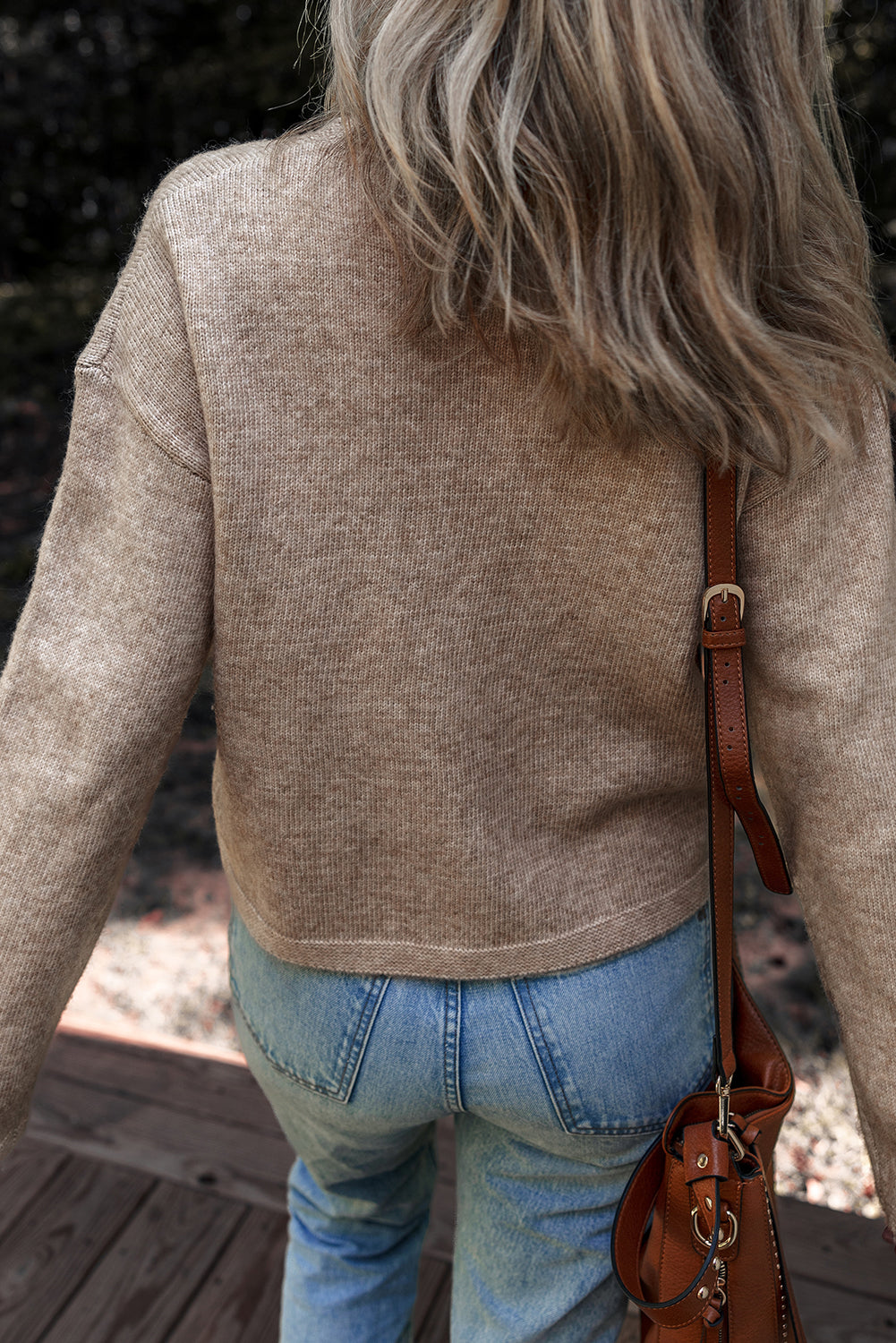 Gray Morn Contrast Colored Dot Detail Drop Shoulder Sweater