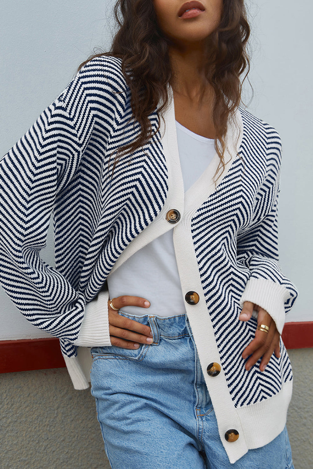 herringbone cardigan