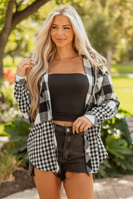 black plaid shacket
