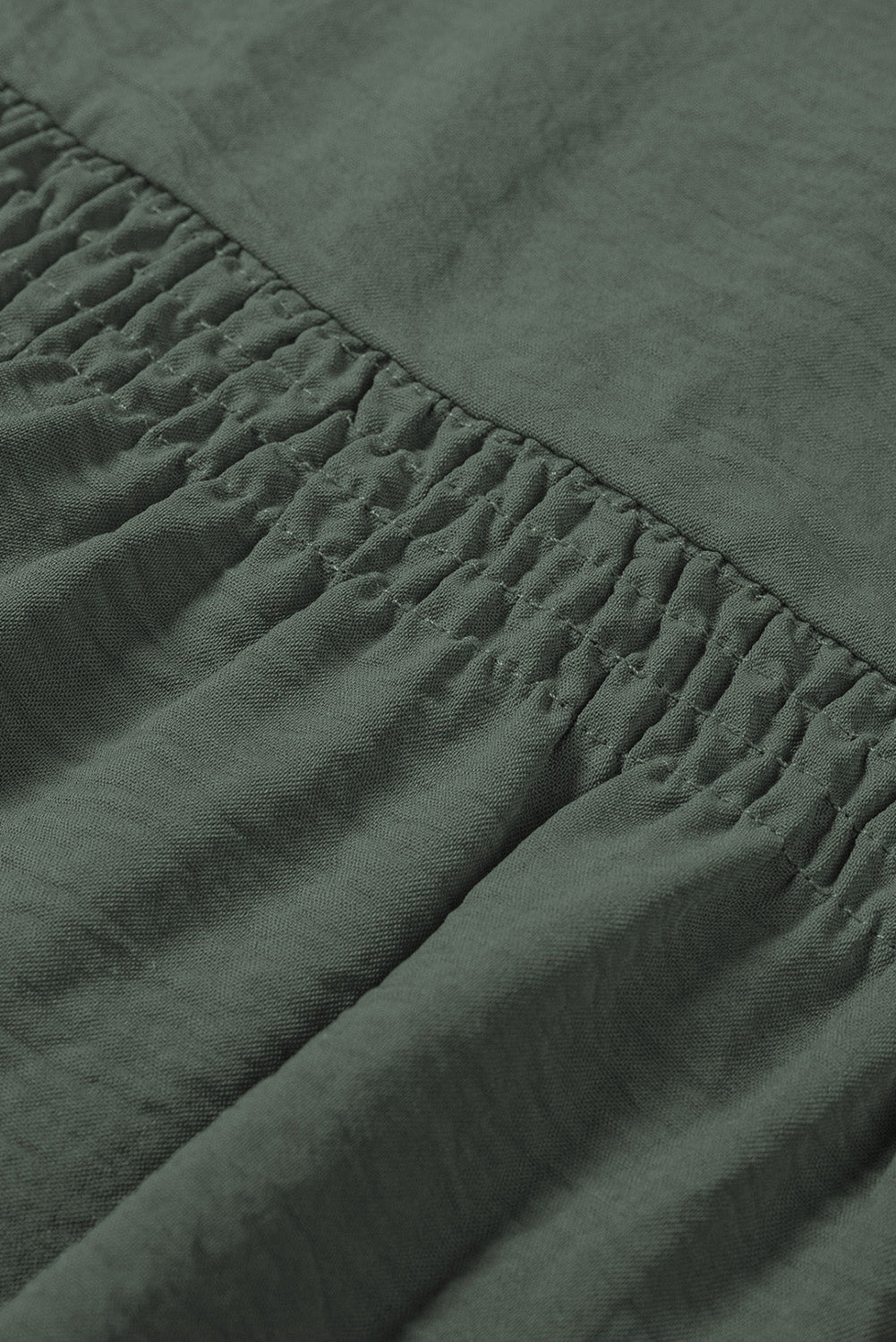 Green Buttoned Frill Tank Top