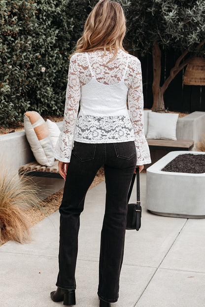 white lace blouse