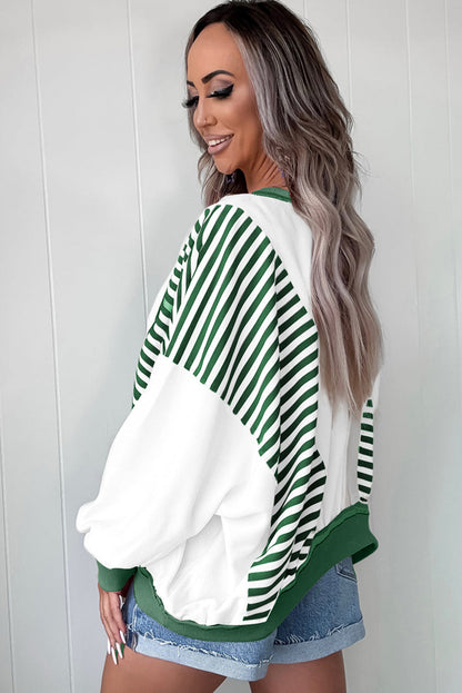 striped baggy sweatshirt