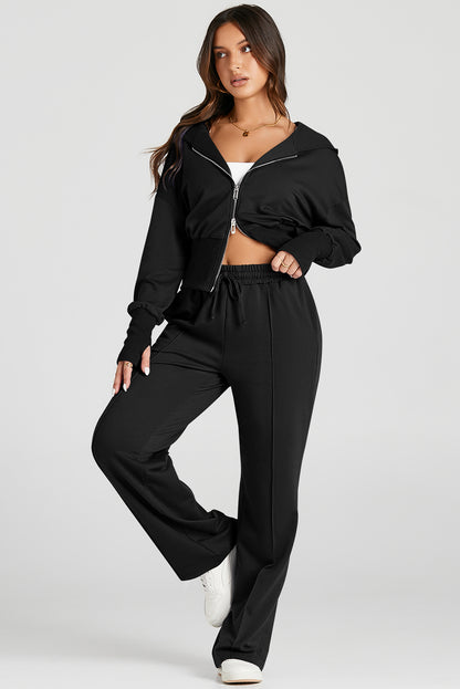 black 2pcs tracksuit