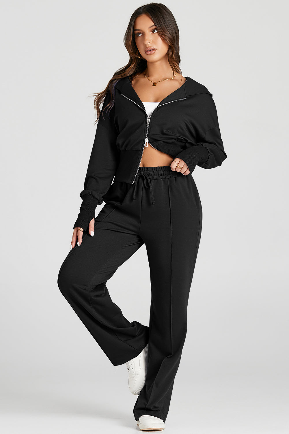 black 2pcs tracksuit