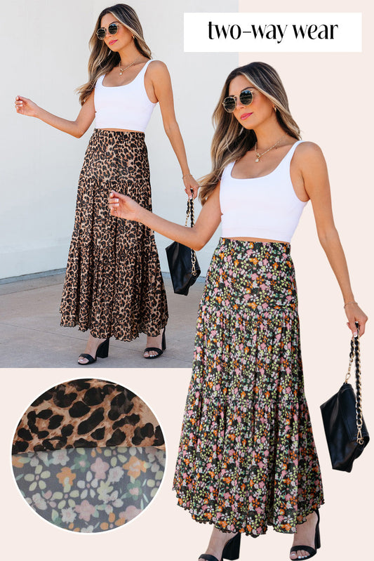 Ruffle Hem Maxi Skirt