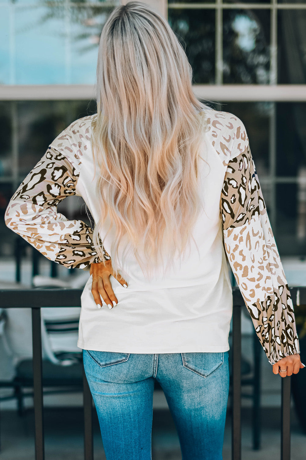 Beige Southern Belle Leopard Bubble Top