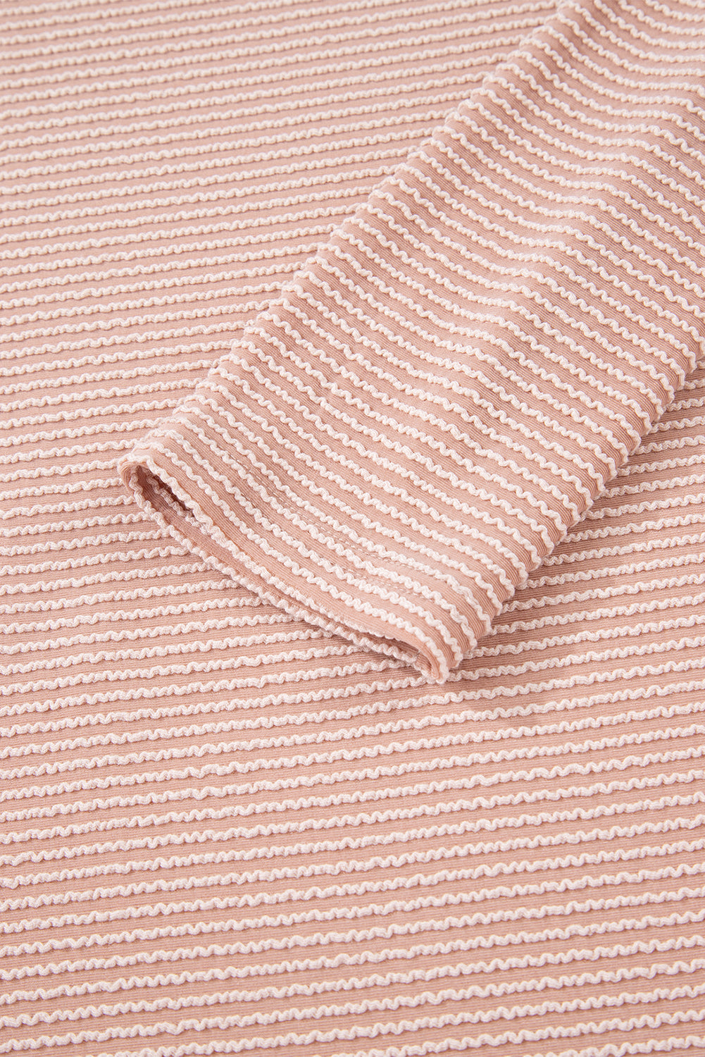 twisted ribbed long sleeve top