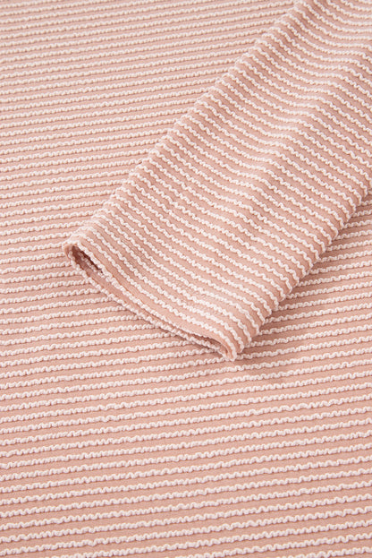 twisted ribbed long sleeve top