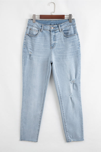 distressed skinny jeans
