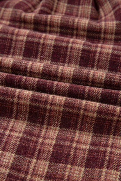 plaid patchwork sweatshirt