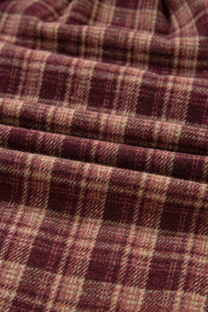 plaid patchwork sweatshirt