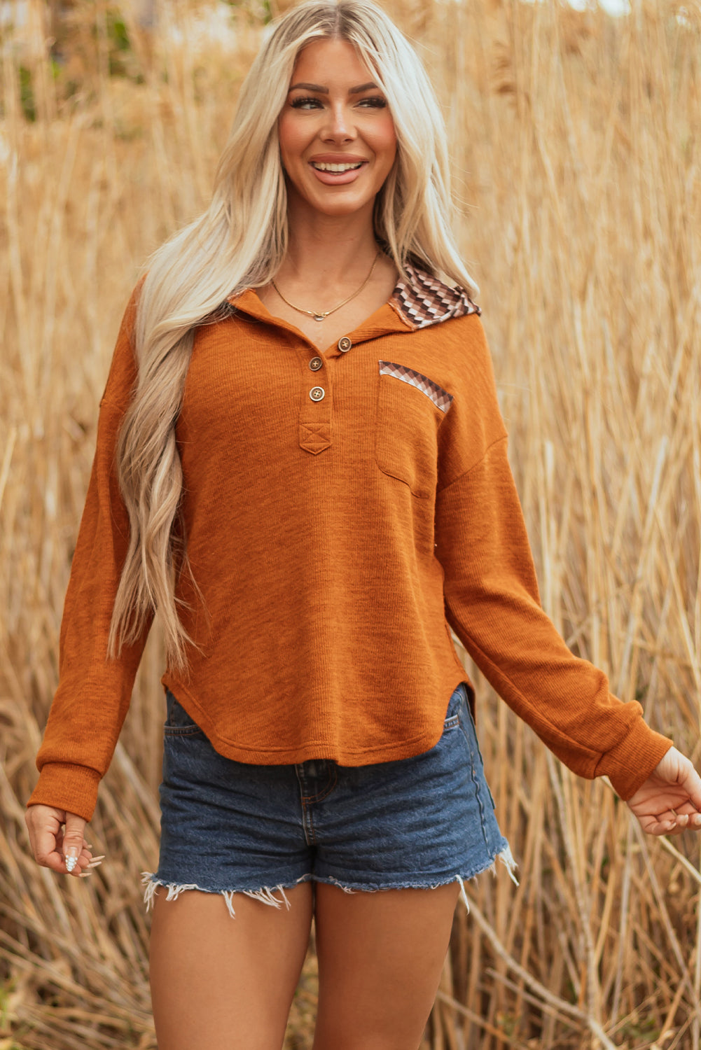 womens henley top