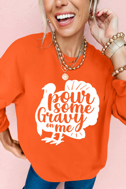 orange graphic sweatshirt