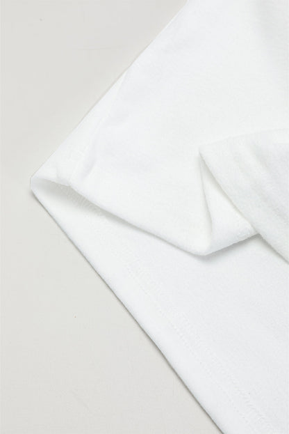 V Neck Irregular Mesh Panel Mini Dress