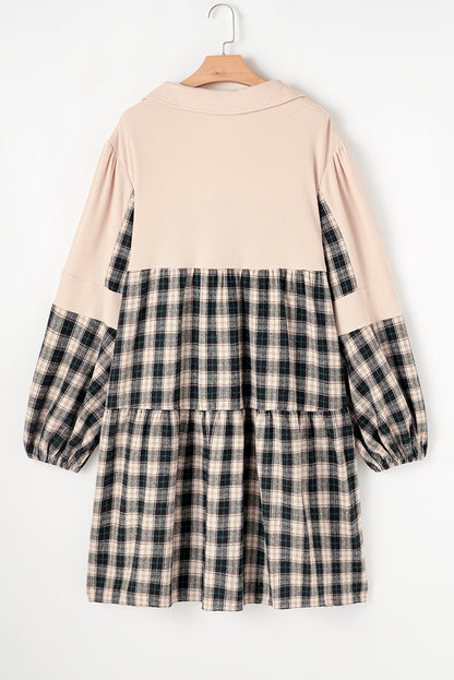 plaid plus size dress