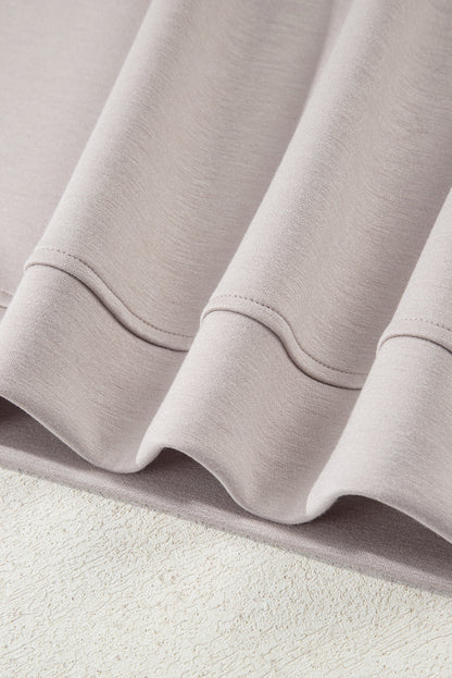 long sleeve pullover mini skirt set