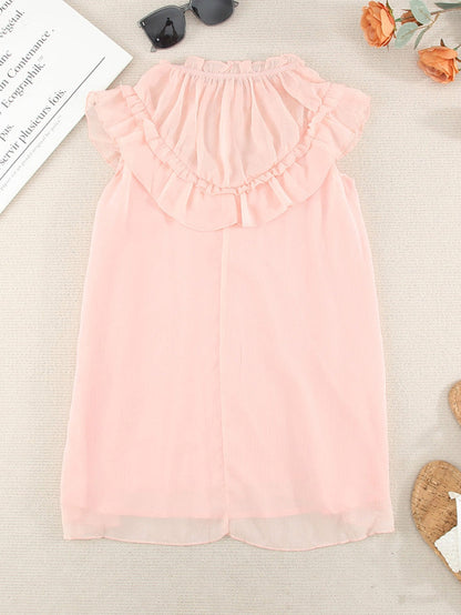Elegant Ruffle Chiffon Tank Top